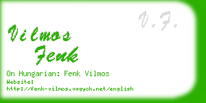 vilmos fenk business card